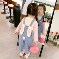 ราคา เด็กผู้หญิง Denim Overalls กางเกงหลวม All-Match Casual Boys、女童牛仔背带裤宽松长裤百搭休闲男童 (27457681955)