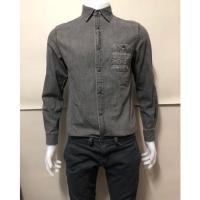 ราคา N50 เสื้อเชิ้ต MOSSIMOไชร์ S ผ้ายีนตฟอกสีเทาดำ สวมใส่สบายมาตฐานเเบรน (1879995537)