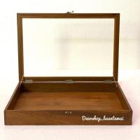 ราคา กล่องไม้สักเก็บของ ฝากระจก งานไม้สักเก่า ขนาดสินค้า : กว้าง 36 x ยาว 53 x สูง 8 cm (27607534434)