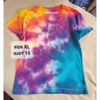 ราคา เสื้อยืดมัดย้อมเด็กsizeXLพร้อมส่ง (21577916593)