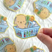 ราคา Supermarket Holographic Glitter Sticker สติกเกอร์โฮโลแกรม - ลายน้องหมาซุปเปอร์มาร์เก็ต | Jormation (28511347102)