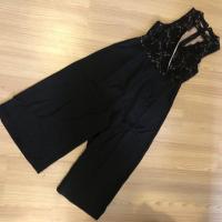 ราคา จั้มสูทขายาวลูกไม้ สีดำ (3936293432)