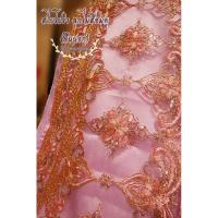 ราคา ผ้า สไบลูกไม้ โปร่ง สีชมพู หรู (2833215371)