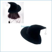 ราคา Esp Spooky หมวกแม่มดสําหรับปาร์ตี้ฮาโลวีนอุปกรณ์ตกแต่งหมวกพ่อมดกํามะหยี่ (27557216787)