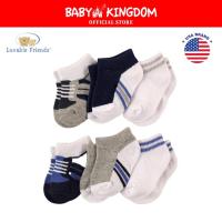 ราคา Luvable Friends 6 คู่ Baby No Show Socks (0-24m) (28812234873)