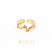 ราคา BZEBI แหวนทอง ทองคํา ทองครึ่งสลึง สแตนเลส แฟชั่น jewelry หญิง คู่ คู่รัก หมั้น แต่งงาน เครื่องประดับ สําหรับผู้หญิง 1128r (21673482476)
