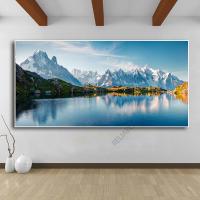 ราคา ภาพวาดผ้าใบทิวทัศน์ธรรมชาติที่สวยงามภูมิทัศน์ทะเลสาบภูเขาภาพขนาดใหญ่ (23575732519)