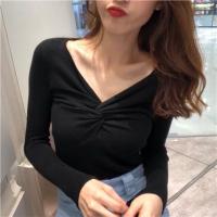 ราคา พร้อมส่ง เสื้อไหมพรม ❄️ แขนยาว คอวี ไขว้หน้า (4000265660)