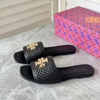 ราคา do** รองเท้าแตะหนังแท้ Tory Burch โลโก้สีทอง ของผู้หญิง สินค้าใหม่ ของแท้ (43953730897)