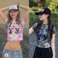 ราคา KITTY CROP TOP เสื้อยืดทรงครอป งานสกรีนลายคิตตี้ สีสันสดใสน่ารักมากค่ะ (28101676938)