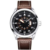 ราคา Curren นาฬิกาข้อมือผู้ชาย สายหนัง รุ่น C8210 Silver/Brown (584855089)