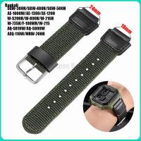 ราคา 18 มม.ทหารไนลอนนาฬิกาสําหรับ Casio AE1200 SGW300 AQ-S810W AQS800W W216H W735H W800H เปลี่ยนผ้าใบสายนาฬิกาผู้หญิงผู้ชายสายนาฬิกาสร้อยข้อมือ (43403508790)