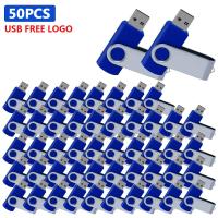 ราคา ❁50pcs/lot metal cle usb flash drive 128G 64G 32GB 16GB pendrive flash usb 2.0 Custom logo memoria usb stick for photogr (15998715319)