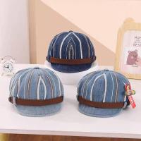 ราคา [พร้อมส่ง] หมวกเด็ก 5เดือน-3ปี รอบหัว:48-50 cm. หมวกแก๊ปทรงฟักทอง ผ้ายีนส์ลายทาง ด้านหลังเป็นเทปตีนตุ๊กแก (23552334938)