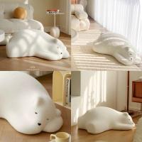 ราคา PreOrder❄️ โซฟาหมีขั้วโลก โซฟา โซฟาตุ๊กตาหมีขาวขนาดใหญ่ เหมาะตกแต่งบ้าน Polar bear sofa arttoy decor 84037 (27110424882)