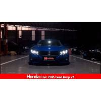 ราคา ไฟหน้า Honda Civic 2016-2020 FC FK V3 led bar ทรง Lambo (9860166781)