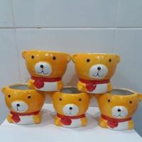 ราคา กระถางเซรามิคดอกบัวหินรูปหมี 1 ใบ (27405601980)