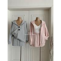 ราคา พร้อมส่งค่ะชุดเซท2 ชิ้น เสื้อสเวตเตอร์แขนยาวมีฮู้ดโอเวอร์ไซต์ มาพร้อมกระโปรงสั้นมีทับในสีเดียวกัน (23955230452)