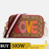 Coach C2808 Jes Crossbody In Signature Canvas With Love Print กระเป๋าสะพายข้าง