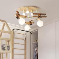 ราคา โคมไฟการ์ตูนเด็กนอร์ดิกห้องเด็ก Log เครื่องบินโคมไฟโคมไฟเพดานห้องนอนศึกษาโคมไฟ LED ที่ทันสมัยเรียบง่าย (26217512632)