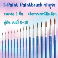 ราคา พู่กัน เบอร์ 0-18 พู่กันสีน้ำ มีทุกเบอร์ แปรงระบายสี แปรงทาสี ปากกาพู่กัน พู่กันใหญ่ พู่กันเล็ก ปลายแหลม i-Paint SK (26060570868)