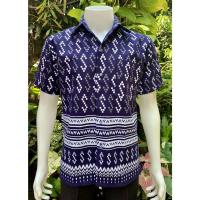 ราคา เสื้อพื้นเมืองชาย เสื้อหม้อฮ่อมซาฟารี เสื้อผ้าฝ้ายคอเซิ้ตพิมพ์ลายขอพระราชทาน แขนสั้น อก 40,42,44,46,48,50 (14266967991)