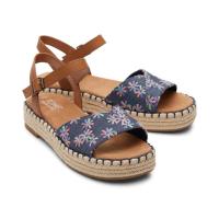 ราคา TOMS รองเท้าแตะลำลองผู้หญิง รุ่น Abby Navy Multi Embroidered Floral Leather (CC) รองเท้าลิขสิทธิ์แท้ (24516348295)