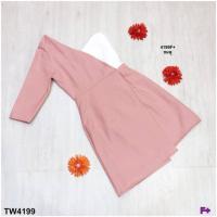 ราคา เดรสสีชมพูเปิดไหล่ (1206758694)