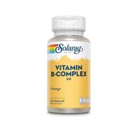 ราคา EXP 2/28 Vitamin B Complex 50 mg Vitamin B12 Vitamin B1, B6, Niacin Folic Acid Biotin and Other B Vitamins 100 VegCaps (29029666399)