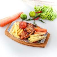 ราคา ชุดกระทะจานร้อนทรงสี่เหลี่ยม กระทะร้อนอลูมิเนียม พร้อมไม้รอง (12141533592)