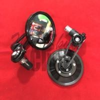 ราคา กระจกปลายแฮนด์ กลม สีดำ (15531433833)