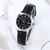 ราคา นาฬิกา Casio รุ่น LTP-V004L-1A นาฬิกาผู้หญิง สายหนังสีดำ หน้าปัดดำ - ของแท้ 100% รับประกันสินค้า 1 ปีเต็ม (20475204788)