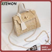 ราคา Lizmon กระเป๋าสาน แฮนด์เมด ทรงสี่เหลี่ยม ฟางสาน กระเป๋าสะพายไหล่ แฟชั่น กระเป๋าสะพายข้าง (25770064829)