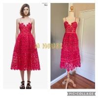 ราคา เดรสลูกไม้สายเดี่ยวสีแดง งานป้าย Roselani (call เก่า ไม่มีแท็ก) Sz. S (14621879447)