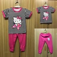 ราคา ชุดเด็กเสื้อแขนสั้นกางเกงขายาว สกรีนลายคิตตี้ (7222242994)
