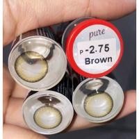 ราคา คอนแทคเลนส์ รุ่น Pure สีเทา/ตาล Gray/Brown มีค่าสายตา (0.00)-(-10.00) เปลี่ยนแทนทุกเดือน (19087826264)