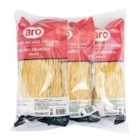ราคา ARO เอโร่ หมี่เกี๊ยว เส้นเหลือง 350g x3 ห่อ หมี่เหลือง หมี่ (18226924358)