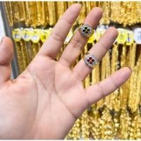 ราคา แหวนพลอยทับทิม มรกต งานสวย ทรงเหลี่ยม (19422078584)