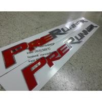 ราคา สติ๊กเกอร์แบบดั้งเดิมรถ คำว่า PRERUNNER สำหรับติดแก้มท้ายรถ TOYOTA REVO ติดรถ แต่งรถ โตโยต้า sticker PRE RUNNER รีโว้ (2582420044)