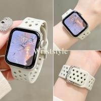 ราคา Breathable กีฬานาฬิกาซิลิโคนสําหรับ Apple Watch S9/8/7/6/5/4/3 SE2 ULTRA ผู้ชายผู้หญิงยางเปลี่ยนสายสําหรับ iWatch 49 มม.45 44 42 41 40 38 นาฬิกาสร้อยข้อมือ (29602313577)