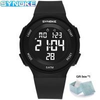 ราคา SYNOKE นาฬิกาอิเล็กทรอนิกส์สําหรับเด็กสไตล์เกาหลีกันน้ํา LED Luminous Simple Trend Student Boy Watch (28285118895)