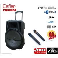 ราคา Ceflar ลำโพงขยายเสียงเคลื่อนที่ ขนาด 15 นิ้ว M-1513 มีล้อลาก บลูธูท USB MP 3 (9875309838)