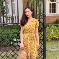 ราคา ใส่ WSETZW ลด75 Cherry Dress เดรสลายเชอรี่ เดรสลายดอก (2299943744)