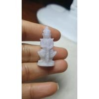 ราคา J355 หยกพม่าสีม่วงอ่อน เจไดต์ Type A งานแกะท้าวเวสสุวรรณ (27711373901)