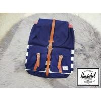 ราคา Used กระเป๋าเป้ Herschel แท้ มือสอง สีกรมท่า ลายทาง unisex สภาพ90% (22566965937)