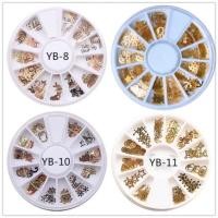 ราคา อะไหล่ติดเล็บสีทองตลับกลม 12 ช่อง(รหัส YB) (6820596140)