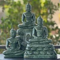 ราคา พระพุทธรูป แกะสลัก ปางสมาธิ รูปทรง พระแก้วมรกต หินเขียว อินเดีย หน้าตัก 5 นิ้ว พระบูชา พระมงคล (26923610530)