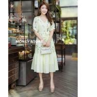 ราคา เดรสเหลืองงานป้าย จริยา (3640334363)