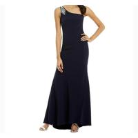 ราคา VINCE CAMUTO Embellished Blue One Shoulder Long Gown Size 0 (25606769362)