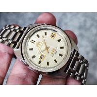 ราคา นาฬิกา vintage Orient Crystal 3 stars automatic ภาพสวยมาก เดินปกติ (มือสองสภาพดีมาก) กระจกเจีย (40650267863)